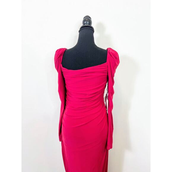 Majorelle Sweetheart Gown Maxi Dress in Berry Red Medium Lined Party Cocktail - Picture 4 of 4